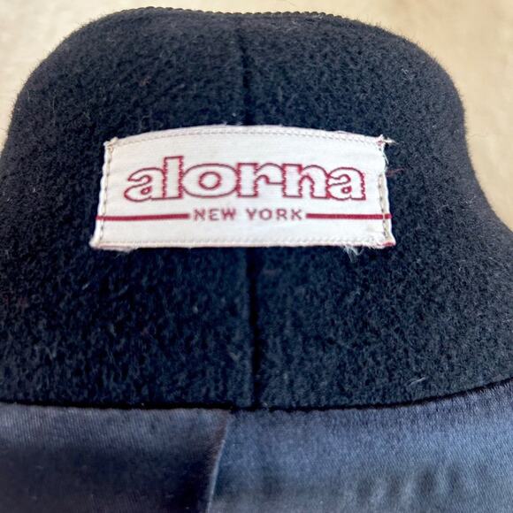 Vintage 1960s Womans’ Alorna Black 100% Forstmann Fabrics Wool Long Overcoat - Picture 7 of 16